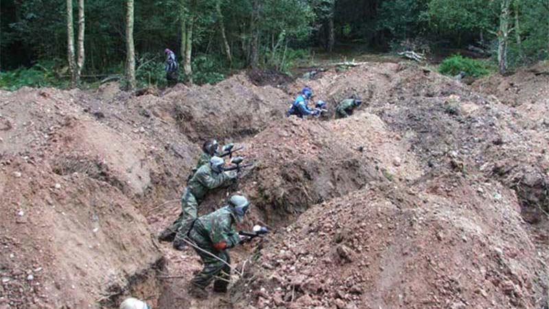 The trenches arena for paintball in Stoke